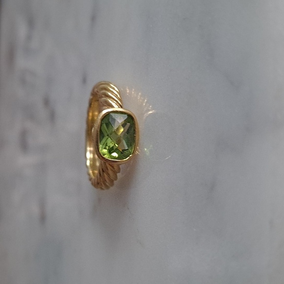 Vintage David Yurman 18K gold and peridot ring - Picture 6 of 16